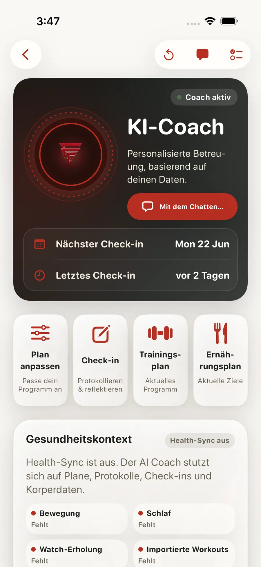 KI-Trainingsplan