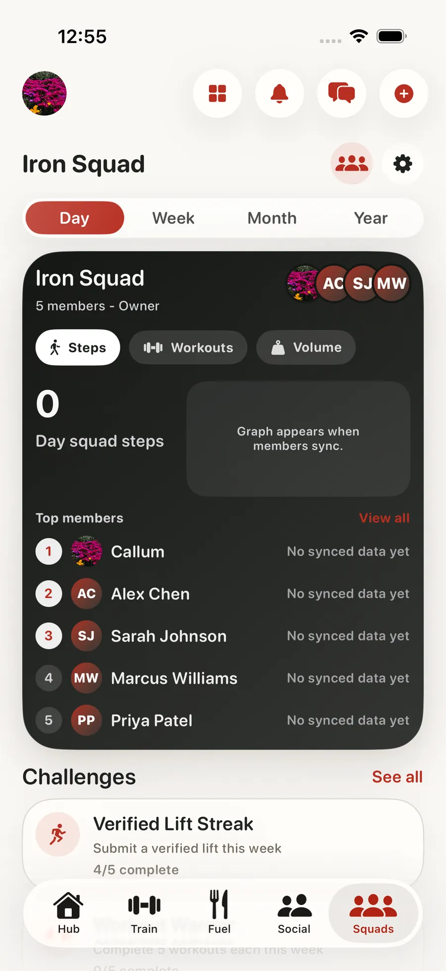 Squads and Challenges