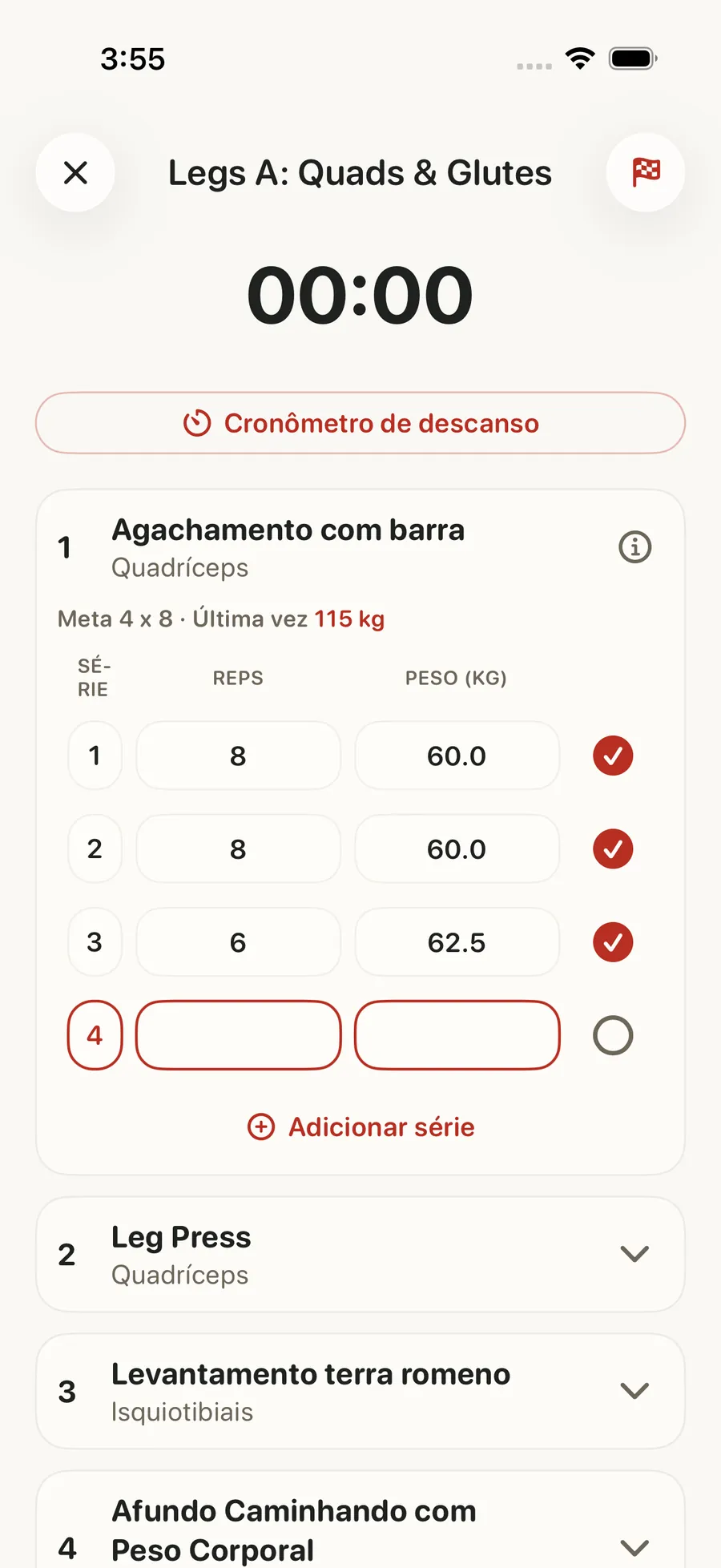 Diário de treino